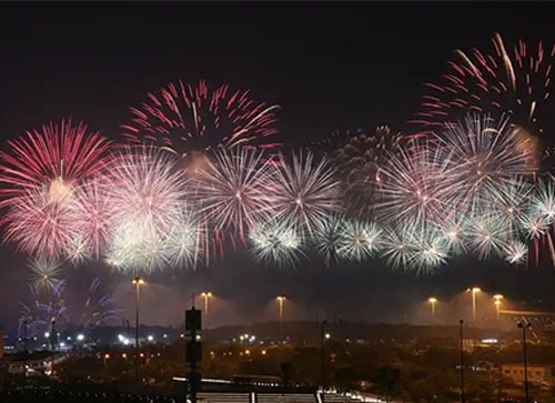 稻城县焰火晚会